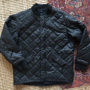 Madewell black quilted bomber jacket small